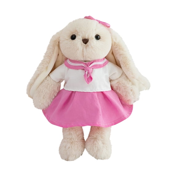 TOOLGOOD Easter Gift - 11.8IN Bunny with Japanese School Uniform Stuffed Animals for Kids, Soft Cute Plush Toys for Girl and Boy E