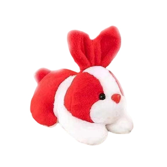 TOOLGOOD Easter Gift - Creative Plush Bunny Soft Plush Material Interactive Family for Adorable Red Rabbit Design for Easter Decorations A