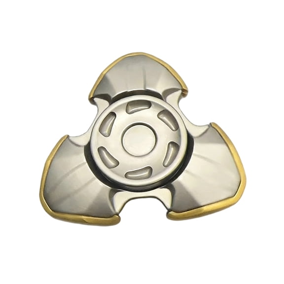 TOOLGOOD Metal Fidget Spin for Adults, Stainless Steel Heavy Spinning Toys, Small MINI Fox Hand Gyro, Bearing Premium Long High spinner Fidget Silver