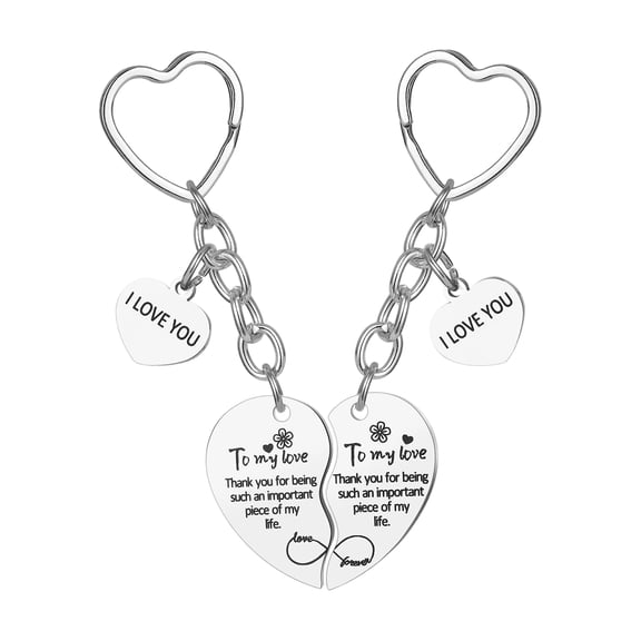 TOOLGOOD Mother Daughter Heart Matching Keyring Keychain Set Gifts for Mom From Daughter, Mom Keychain, ldeas for Mom's Birthday, Christmas, Mother's Day A