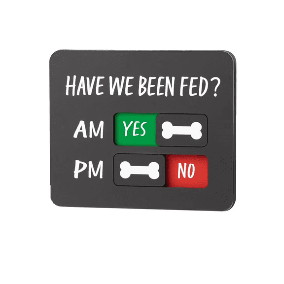 TOOLGOOD Pet Feeding Reminder, AM/PM Pet Feeding Tracker – Magnetic Fridge Sign with "Yes/No" Slider for Dogs & Cats | Prevent Overfeeding & Track Meals Effortlessly B