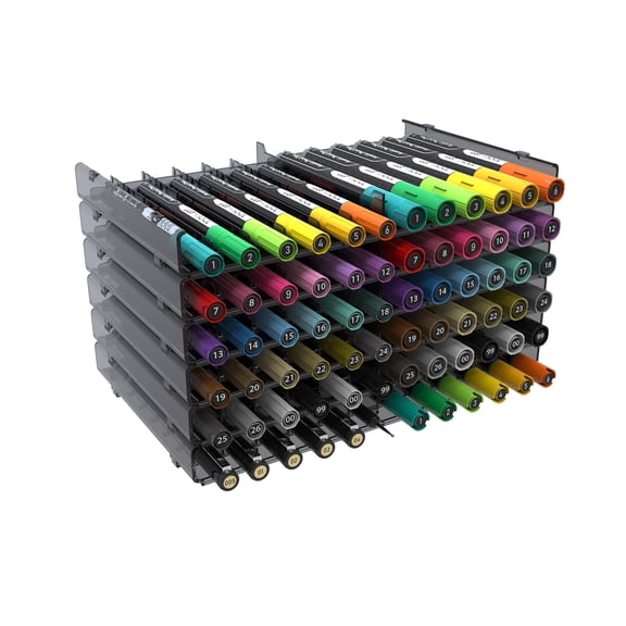 TOOLI-ART 72 Art Marker Storage Tray Organizer Holder Adjustable Divider 6 Trays
