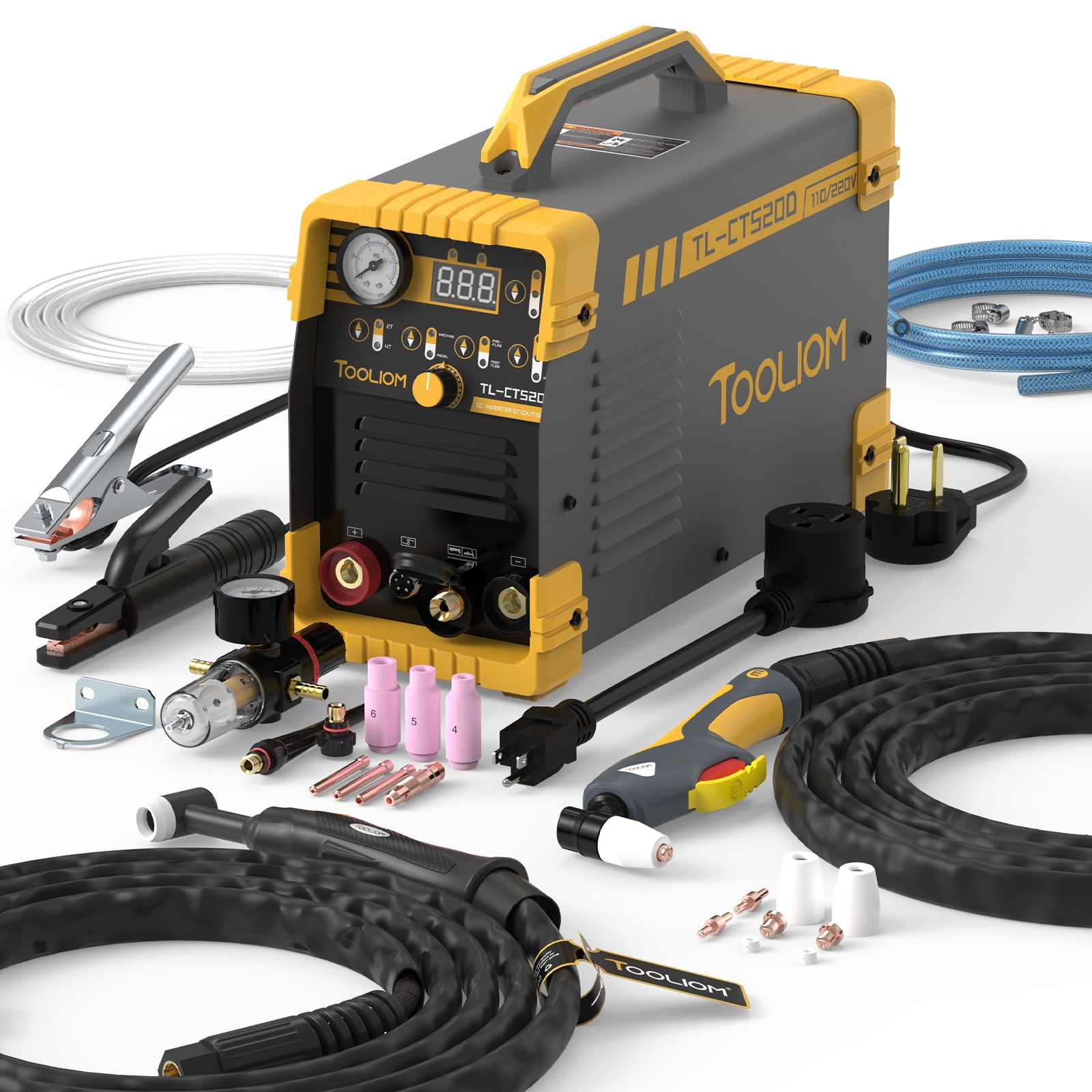 TOOLIOM Electric Arc 3in1 Welder 50A Plasma Cutter, 200A TIG & Stick