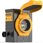 TOOLIOM 30 Amp Power Inlet Box for Generator Transfer Switch Use Up to 7,500 Watts,Locking 4-Prong L14-30P Weatherproof with Light Indication