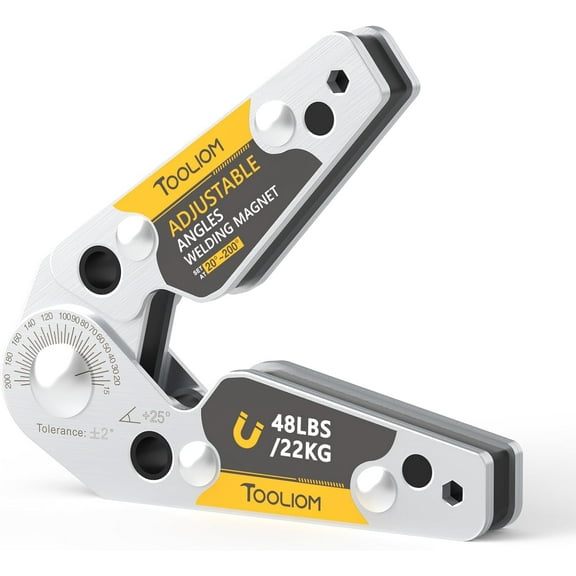 TOOLIOM Adjustable Angle 20-200 Welding Magnets,Magnetic Pull Force 48 LBs Welding Holder Welding Accessories