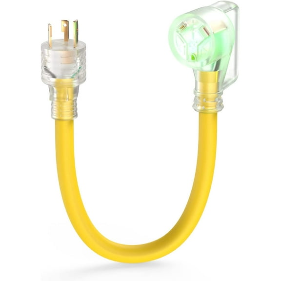 TOOLIOM Generator Adapter Cord 30A Generator Plug to RV Adapter Twist Lock L5-30P /TT-30R 12 Inch