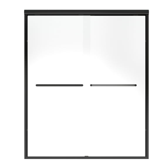 TOOLKISS Double-Sliding Prefab Shower Door 50-54 inch.W x 72 inch.H - Black