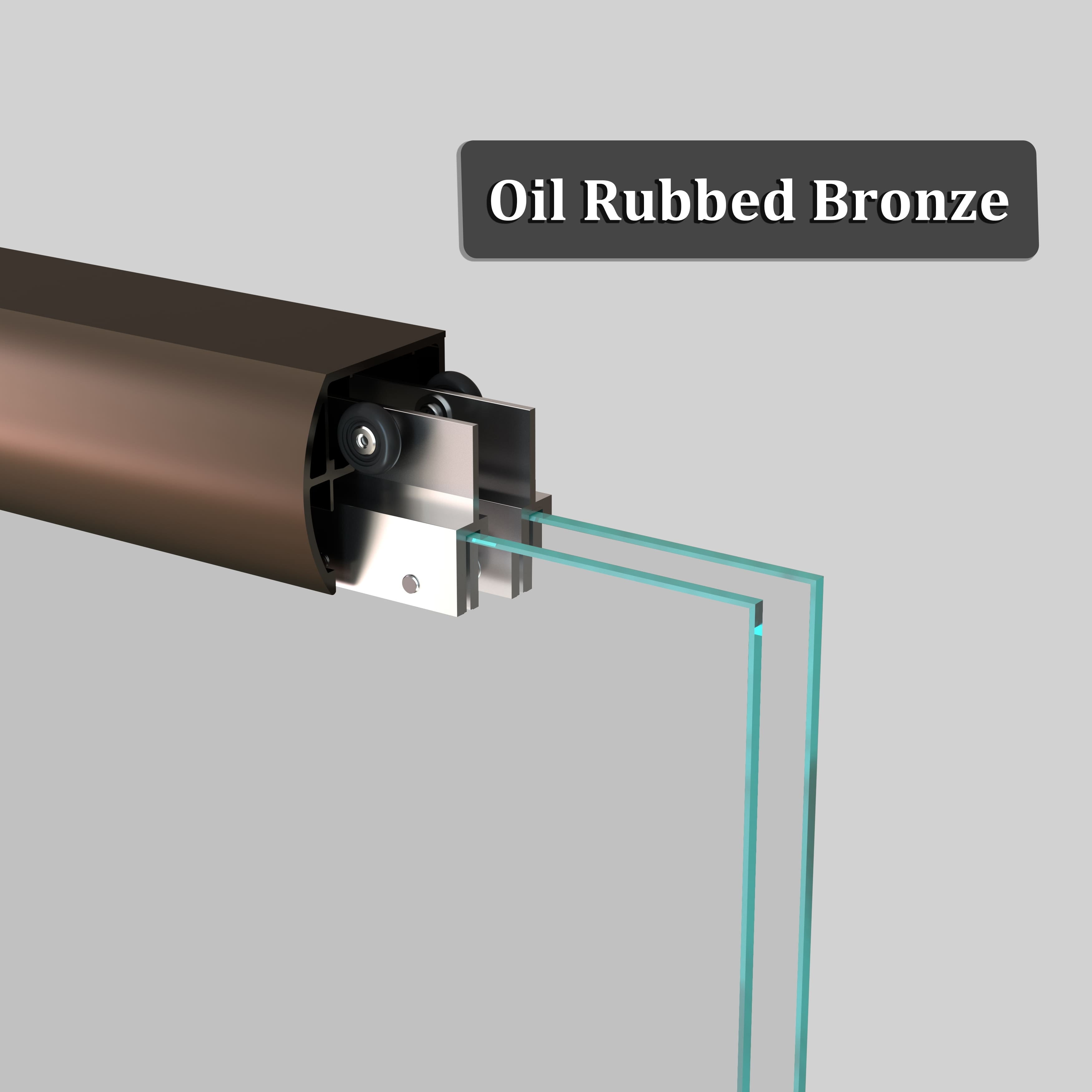 60" W x 72" H Oil Rubbed Bronze Double Sliding Shower Door