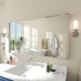 thumbnail image 1 of TOOLKISS  Right Angle Aluminum Frame Bathroom Vanity Mirror with Clear Glass 55 inch.W x 30 inch.H - Silver, 1 of 5