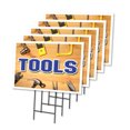 thumbnail image 1 of TOOLS 5 Pack Of 18" x 24" Yard Sign & Stake | Advertise Your Business | Stake Included Image On Both Sides | Made in The USA, 1 of 3