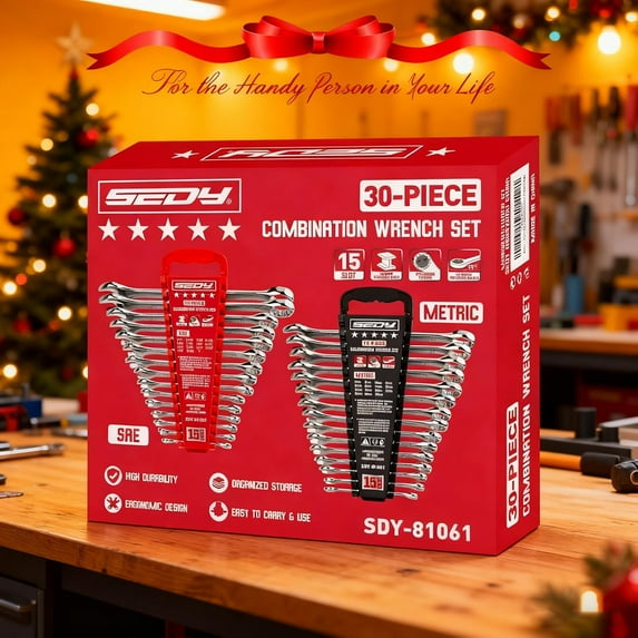 TOOLS Combination Wrench Set - 30-Piece Full Set (SAE & Metric ...
