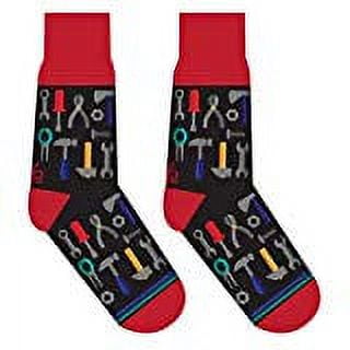 TOOLS on Black Men's Crew Socks by Yo Sox