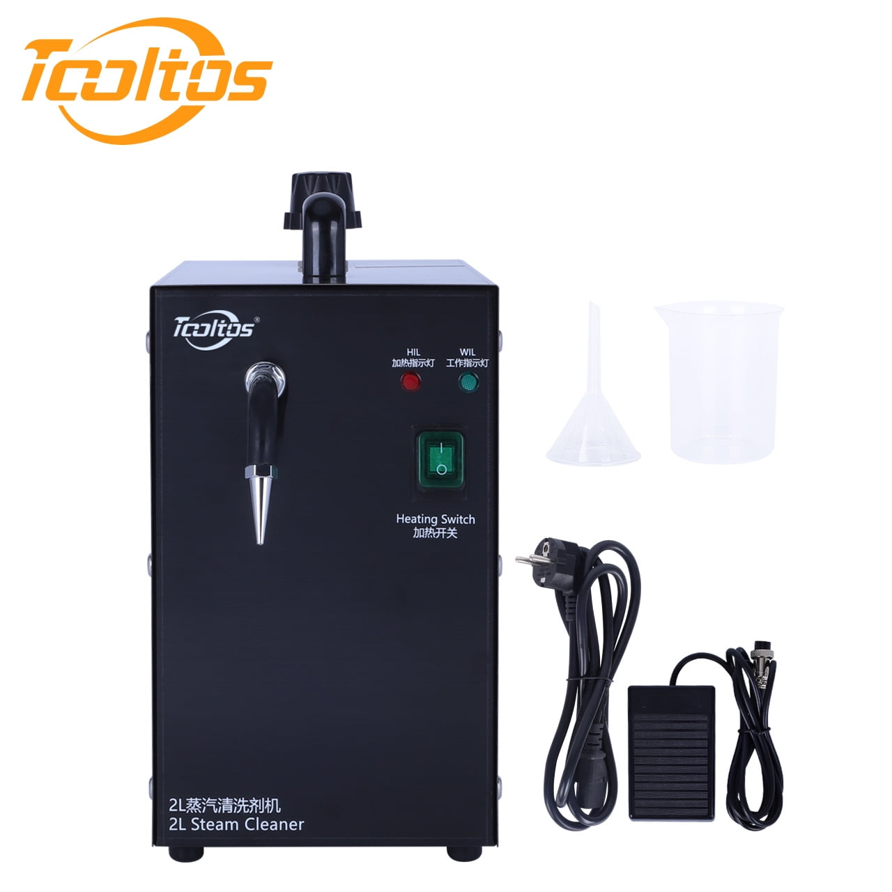 TOOLTOS 2L Jewelry Steam Cleaner 1300W Cleaning and Maintenance Machine Small Steamer for Plating Gold Beating Tools