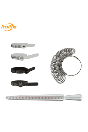 6 Pcs Ring Sizer Measuring Tool Kit, Ring Mandrel Measurer, Premium Steel Measuring Ring Tool, US Ring Size 0-13, Reusable Finger Size 1-17 USA Rings Size .