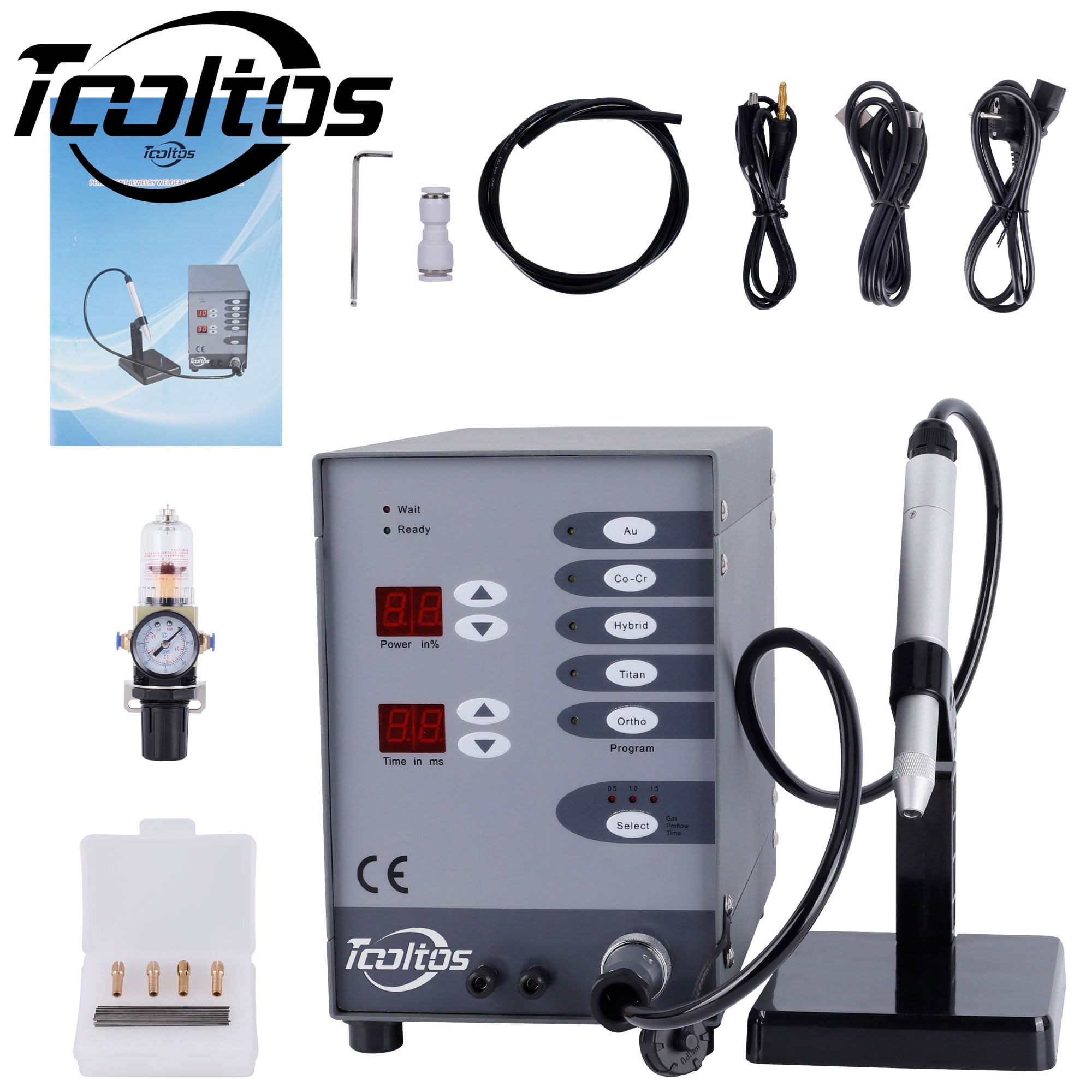 TOOLTOS Automatic CNC Spot Welding Machine, Handheld Welding Machine Portable for Metal, 110v / 60hz Permanent Jewelry Welder kits Weldable Solid.
