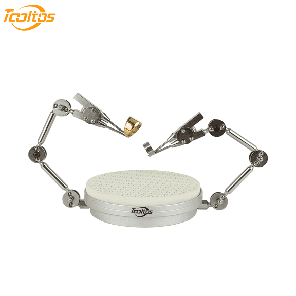 TOOLTOS Double Third Hand Soldering Holder Vise with Adjustable Clips for Jewelry Making, Soldering, and Small Object Repair