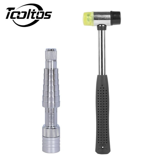 TOOLTOS Ring Stretcher Tool Kit with Jewelry Rubber  Double-Faced Mallet & Ring Expander for Sizing (17-24mm), Ring Adjuster Extender Mandrel for Jewelry Making and Repair