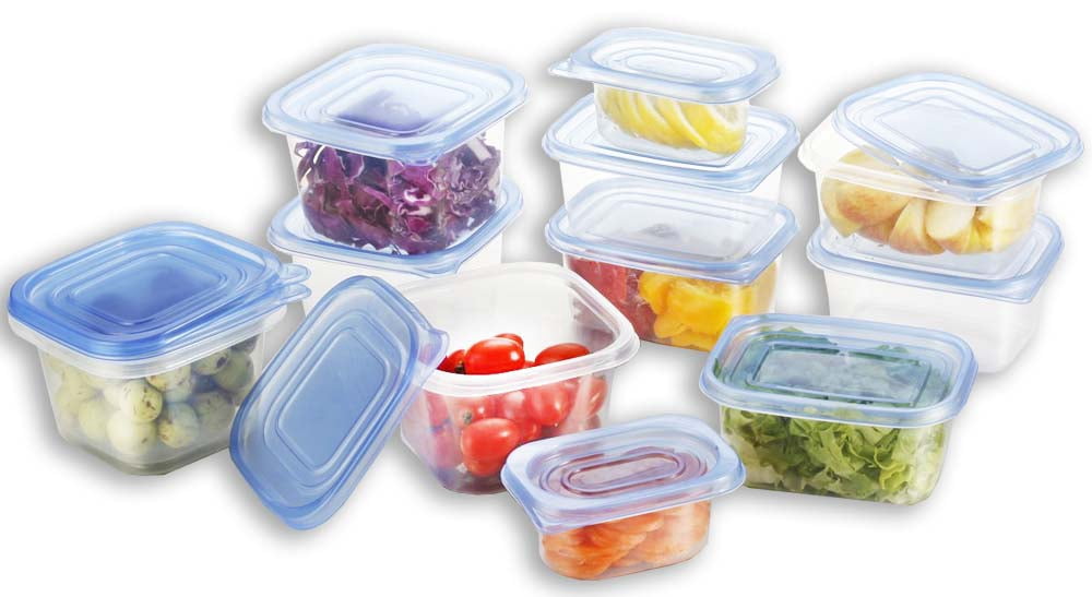 TOOLUSA 24 Pc. Clear Food Storage Set | Air-Tight Lids | Freezer to ...