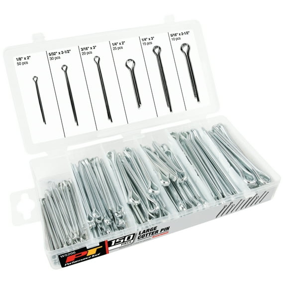 Performance Tool W5206 150pc Large Cotter Pin Assortment