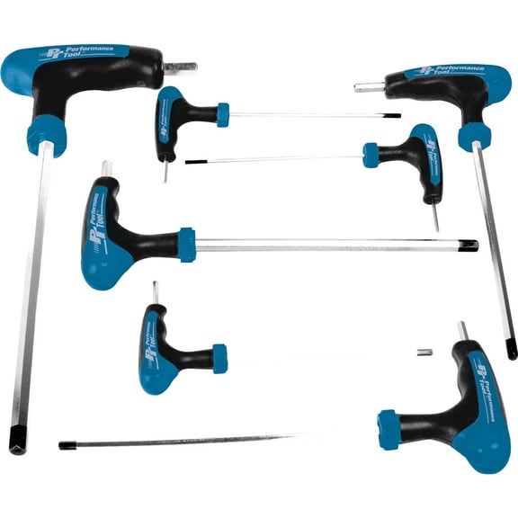 Performance Tool W1712 Metric T-Handle Hex Key Set, 7-Piece
