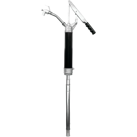 Performance Tool W54267 Lever-Action Professional Barrel Pump, Brass Fittings, Floating Piston Design, Black