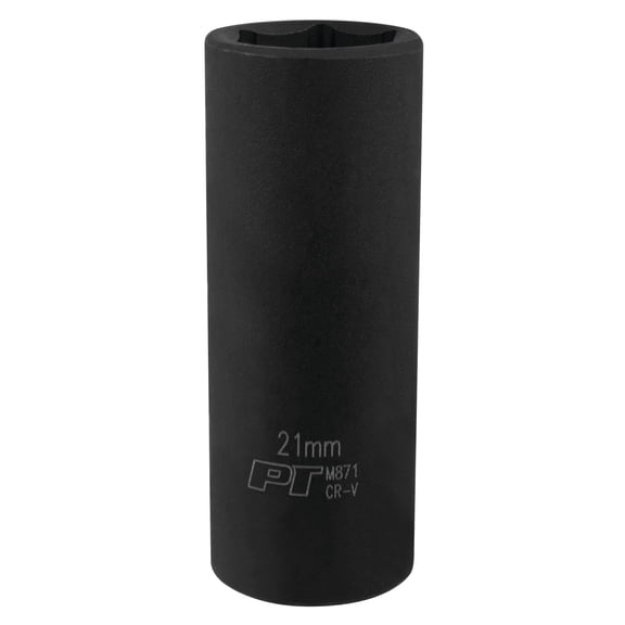 Performance Tool M871 1/2 Drive 21mm Deep Wall Impact Socket, 1 Pack