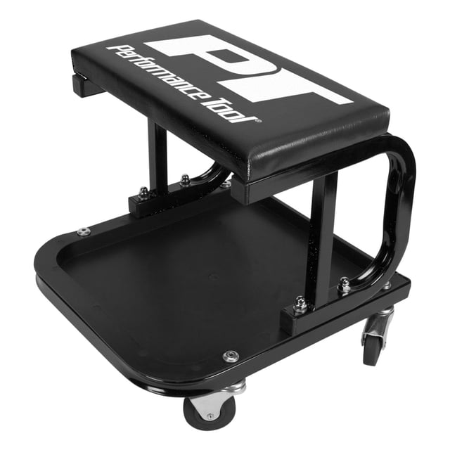 Performance Tool Creeper Seat Tool – Sedile Con Ruote Per Meccanico – Cassetta Attrezzi Inclusa