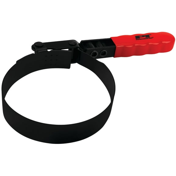 Performance Tool W54048 Swivel Handle Oil Filter Wrench for 4 to 4 3/8-Inch Filters with Studded Band and Vinyl Grip Handle