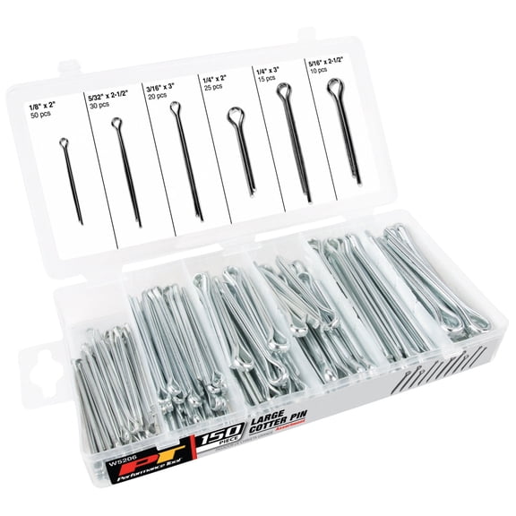 Performance Tool W5206 150pc Large Cotter Pin Assortment
