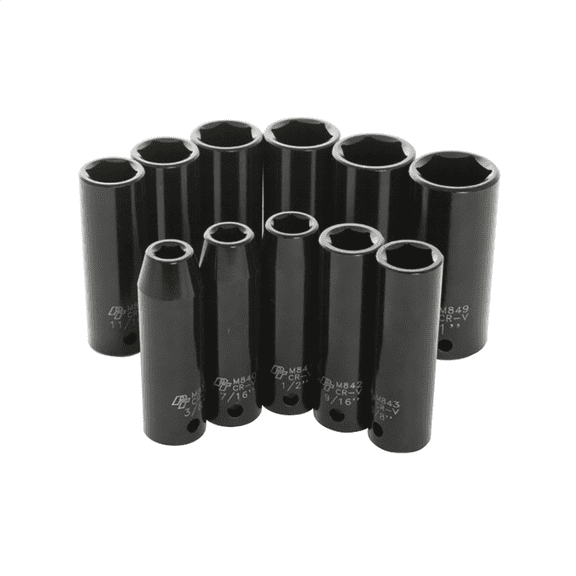 Wilmar Corp. / Performance Tool 11 Piece 1/2" Drive SAE DW Impact Socket Set