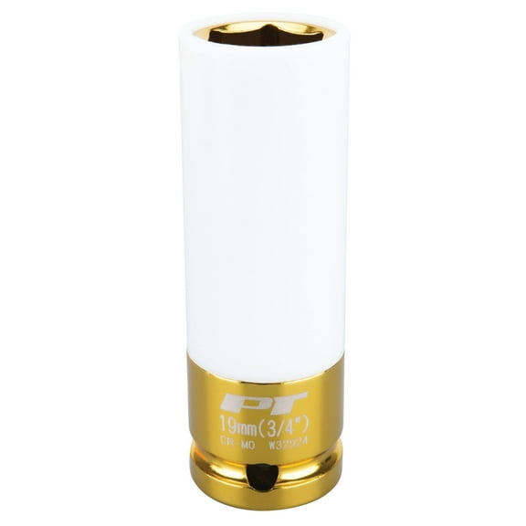 Performance Tool W32924 1/2-Inch Impact Drive 19mm/3/4 Thin Wall Socket , Gold