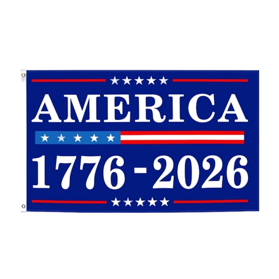 USA 250th Anniversary Flag Double-sided printing with unique pattern design 12x18 Inches United States Semiquincentennial Independence Day for Indoor Outdoor Decoration