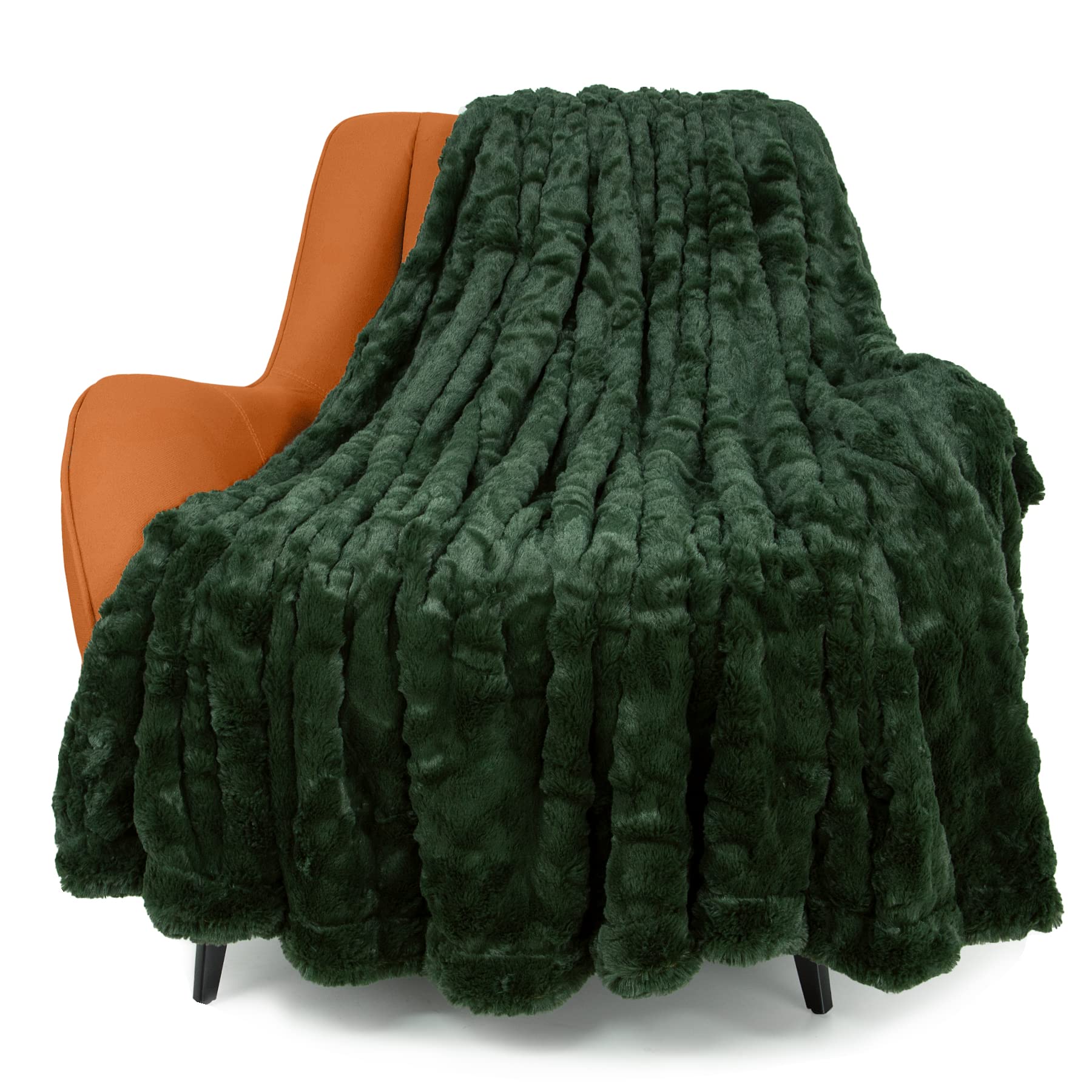 TOONOW Fuzzy Blanket Cozy Faux Fur Luxury Throw Blanket, Extra Soft