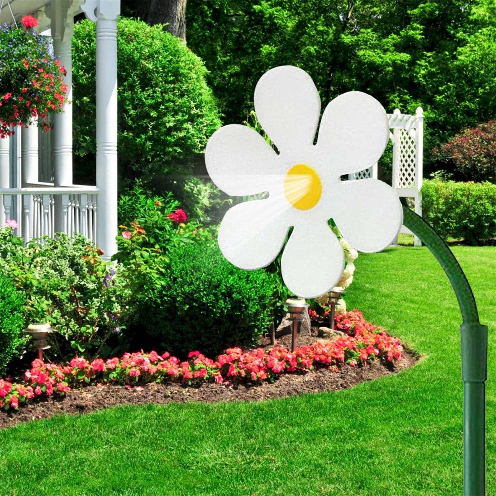 TOOPOOT Crazy Daisy Sprinkler: 360° Rotating Dancing Flower Water ...