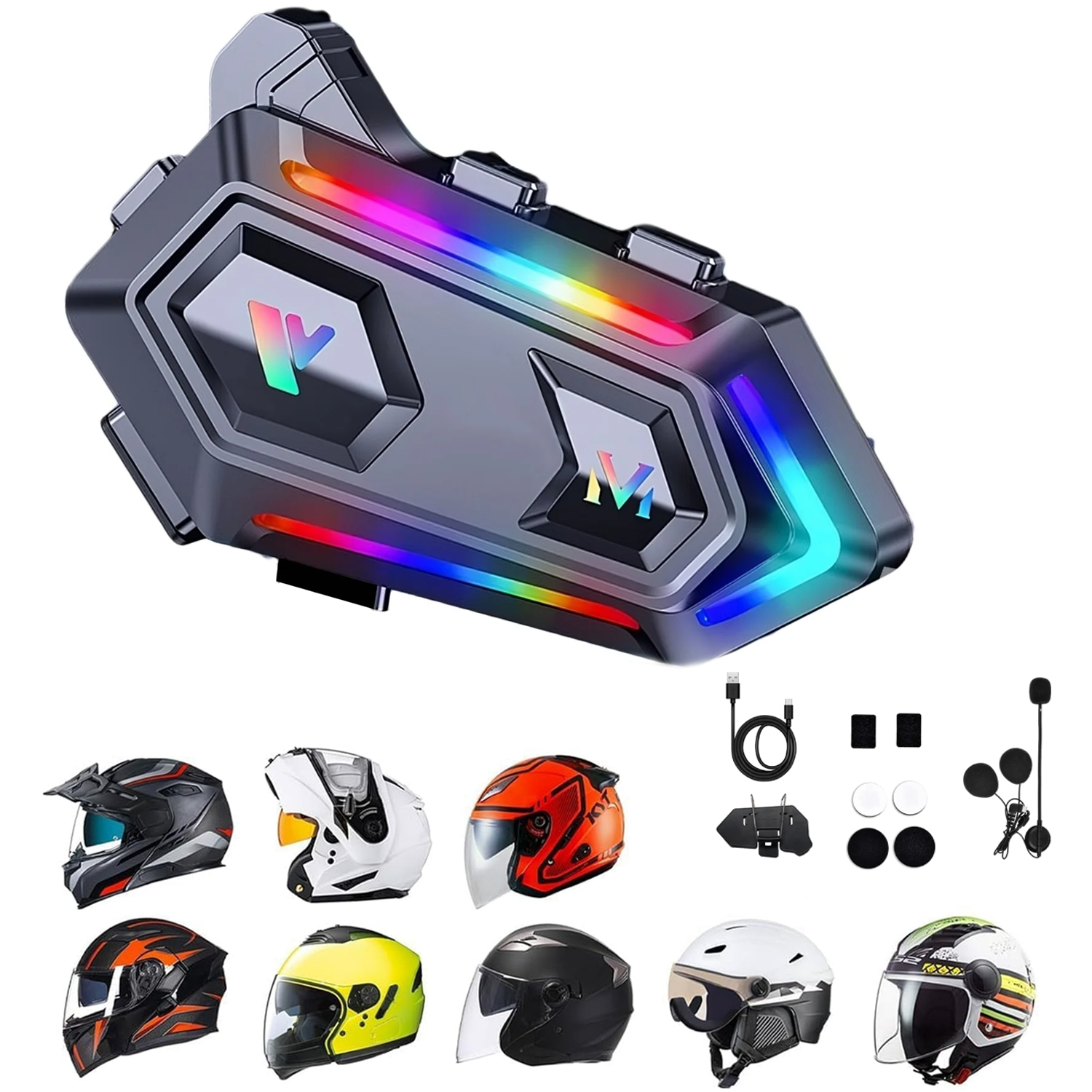 Toopower Bluetooth Motorcycle Helmet Speakers with Noise Control, IPX6 Waterproof, Music & Siri Control Toopower Bluetooth Motorcycle Helmet Speakers with Noise Control, IPX6 Waterproof, Music & Siri Control