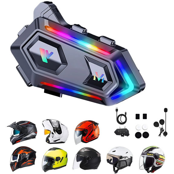 Toopower Zovtix Bluetooth Motorcycle Helmet Speakers with Noise Control, IPX6 Waterproof, Music & Siri Control