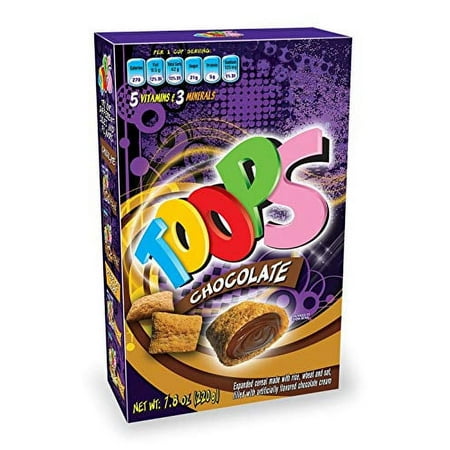 TOOPS Chocolate Cereal, 7.8 Ounce (220 grams) (2 Pack)