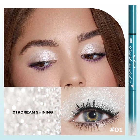 TOOPTY Colorful Double Head Eyeliner, 2-in-1 Eye Makeup, Sweat-proof, Long-lasting Eyeliner with Eye Shadow, 3.5+1.2ml