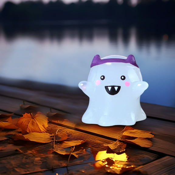 TOOPTY Luminous Resin Mini Ghost Figurines, Glow in The Dark Tiny Plastic Ghosts for Halloween Hide and Seek Games, Miniature Figures for Seasonal Decor