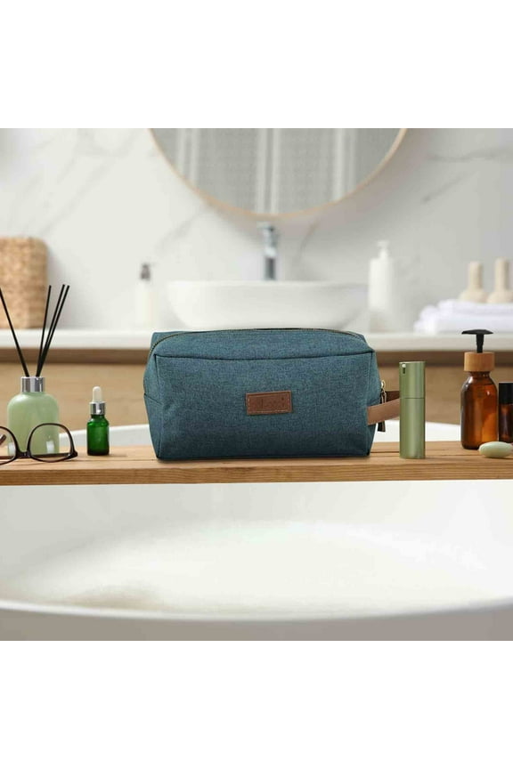 Personalized Toiletry Bag For Men Engraved Name Toiletry Bag Customized Leather Travel Shaving Kit With Text For Groomsmen Father’s Day Birthday Gifts