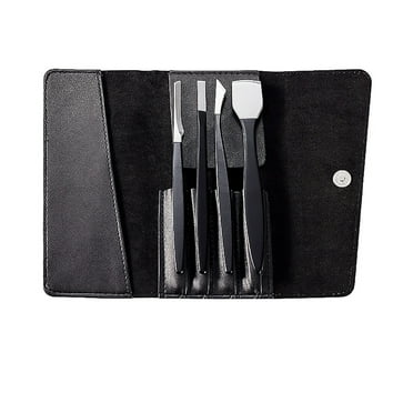 TOOPTY Professional Pedicure Knife Set, Pedicure Tools for Feet, Remove Calluses from Feet, Clear Nail Gaps and Treat Onychomycosis, Pedicure Knife Set of 4(Black)