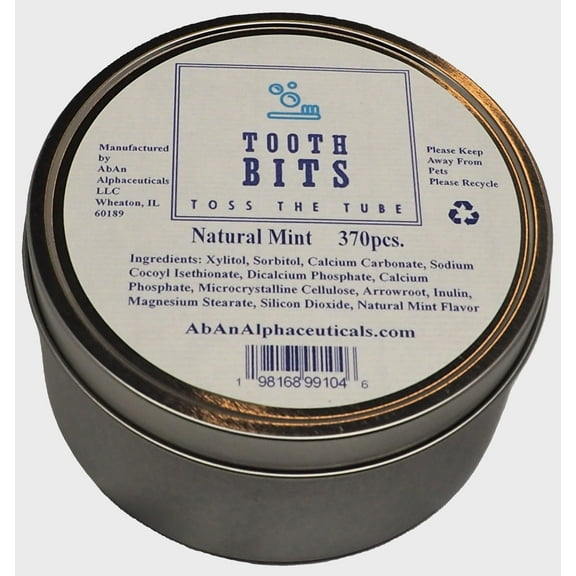 TOOTH BITS Natural Mint toothbrushing tablets 6 months 370pcs
