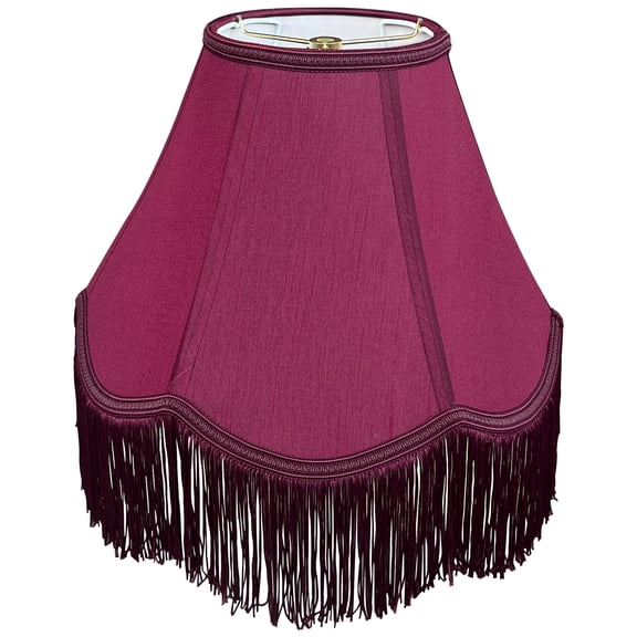 TOOTOO STAR Farmhouse Red Scalloped Lamp Shades,6"x13"x9.25"(Spider) Victorian fringe lamp shade for Table and Floor Lamps