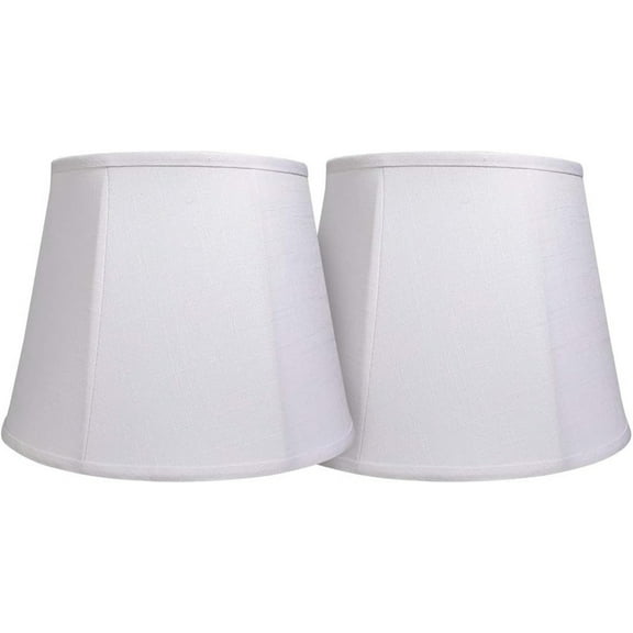 TOOTOO STAR White Lamp Shade Set of 2, 10 x 14 x 10 inch Decorative Linen Shade