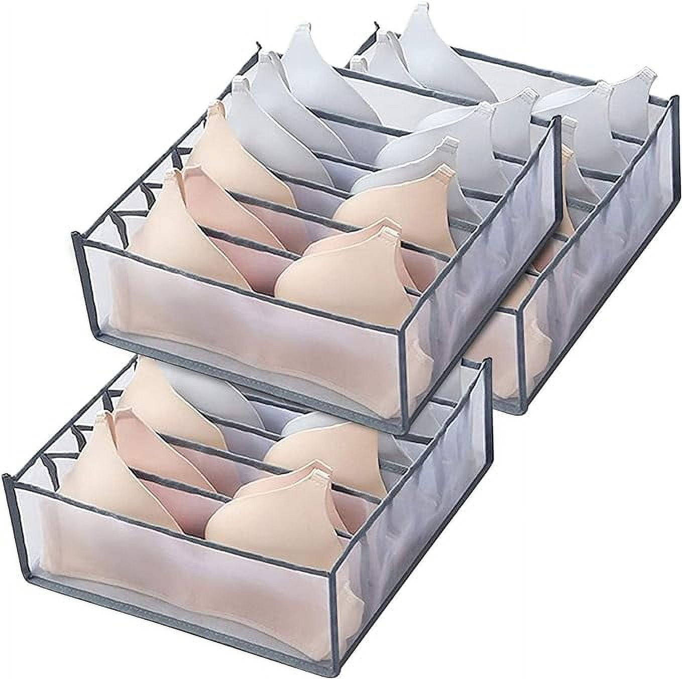 Afflatus Foldable Lingerie Organizer Storage Box Drawer Divider Wardrobe  Organizer Undergarment Organizer for Women Bra Organiser