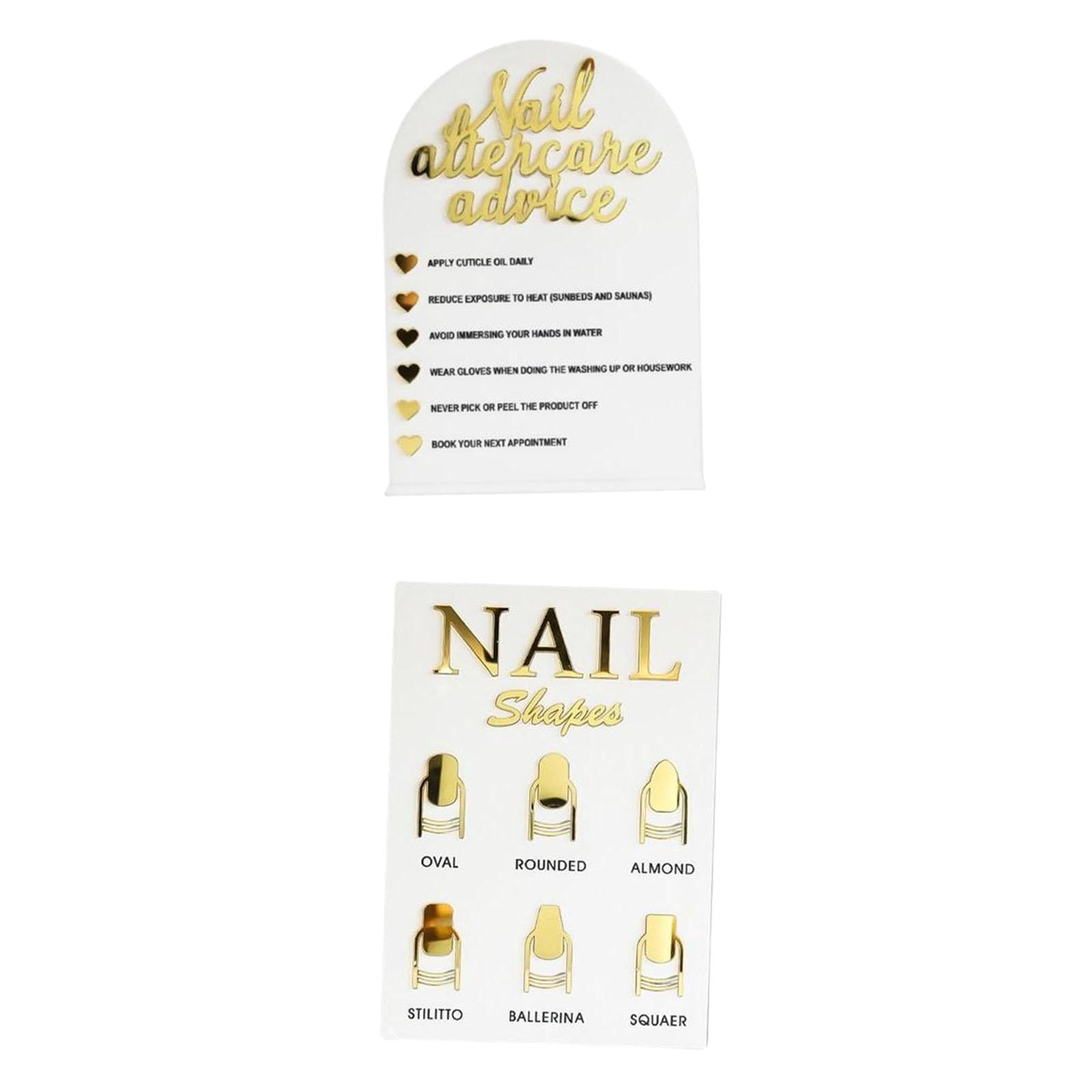 TOOYFUL 2 Piece Nail Tip Display Board Manicure Display for Nail Salon Nail Art Tool