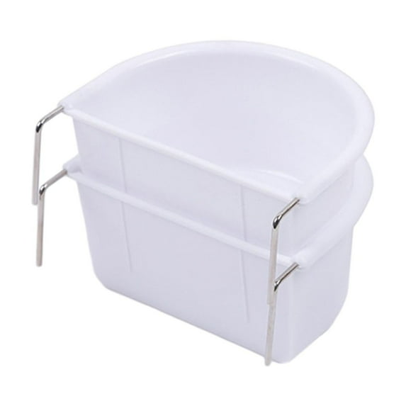 TOOYFUL 2 Pieces Bird Feeding Dish Parrot Cage Feeder, Feeding Bowl, Cage Bowl Bird Food Tray Sturdy for Conures Budgie Small Animals 10.9cmx9.8cmx5.4cm