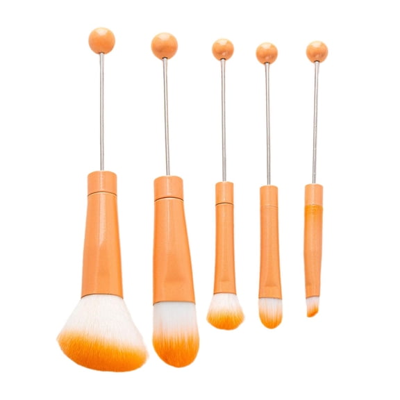 TOOYFUL 5Pcs Makeup Brush s up Brush Tool Birthday Gifts Metal Handle Beaded Brushes Cosmetic Brushes for Ladies Women Mother