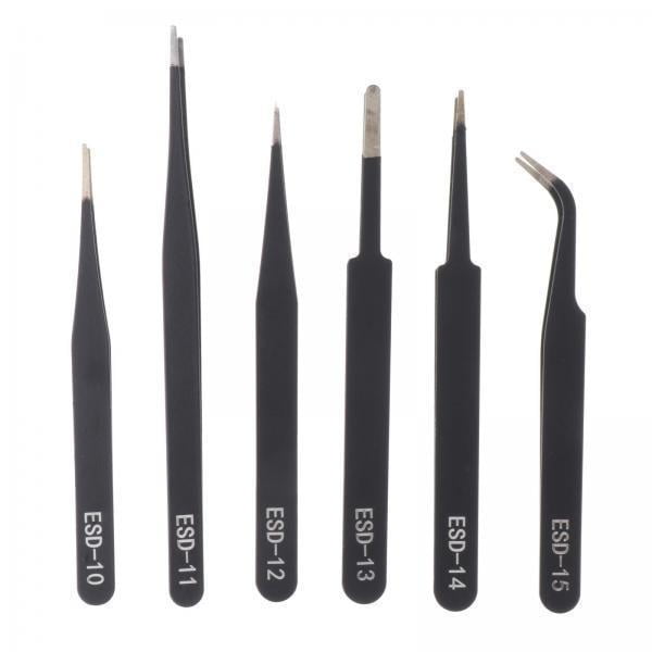 TOOYFUL 5x6Pcs Precision Tweezers Set Nail Decor Tweezers Precision Tweezers Set Blunt