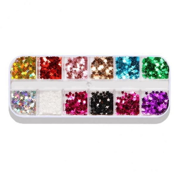 TOOYFUL 5xColorful Nail Paillette Foils Flakes Nail Care Decoration 01